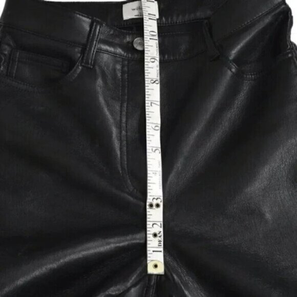 Aritzia Wildred The Melina Cropped Pant Vegan Leather Black Size 0 - Picture 12 of 12